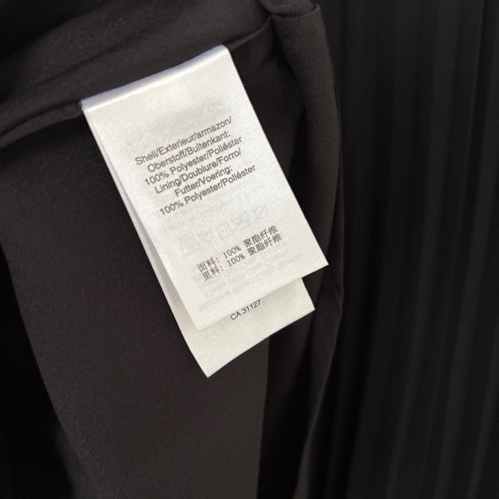 DKNY black sheer pleated skirt - Picture 5 of 10